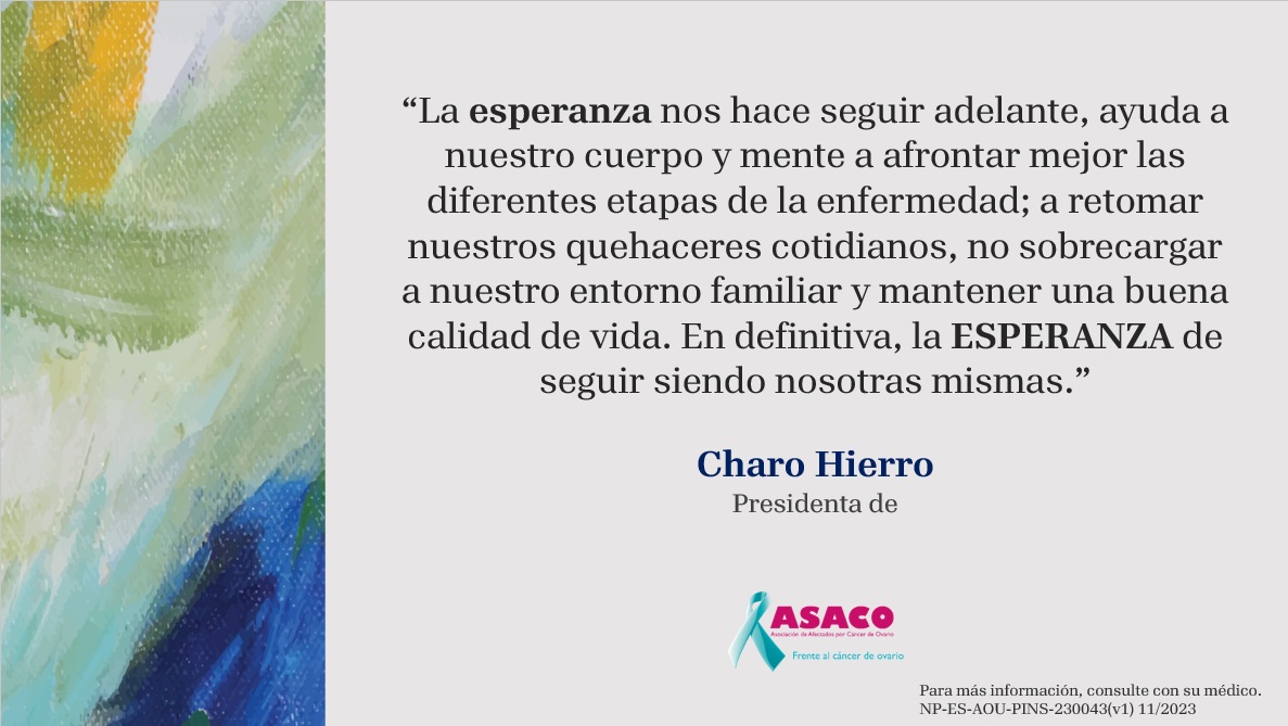 Frase sobre la Esperanza de la presidenta de ASACO