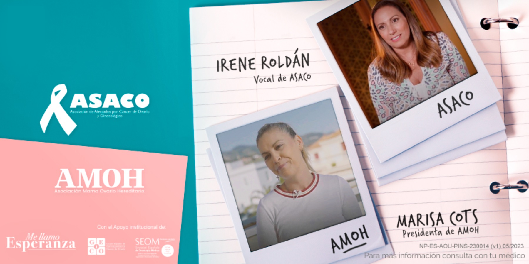 Fotografía compuesta por dos fotos de las representantes de dos asociaciones de pacientes.