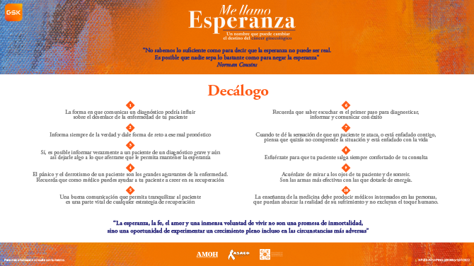 Decálogo sobre la comunicación médico - paciente 