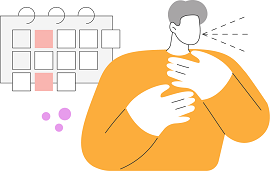 Dibujo hombre tosiendo