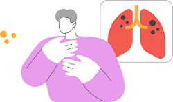 Dibujo hombre tosiendo