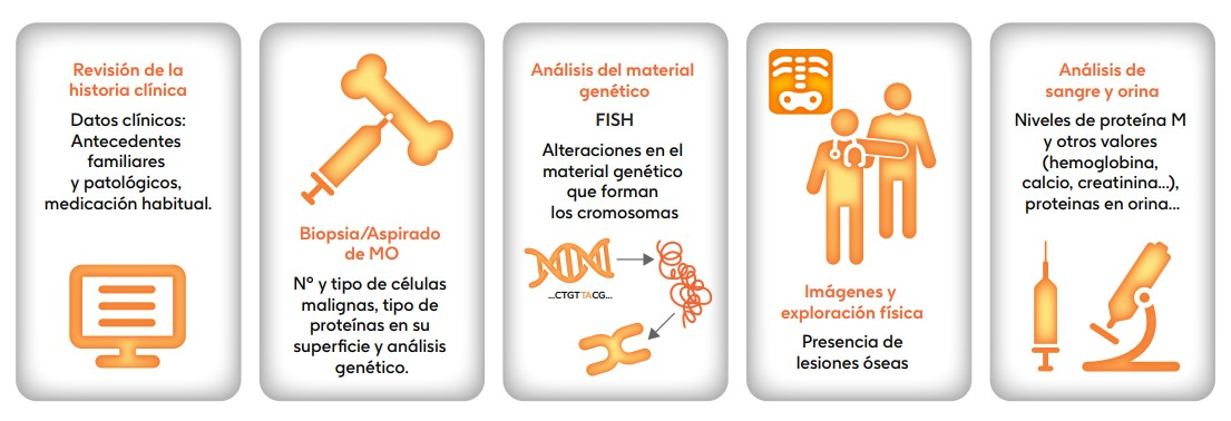 Infografía del diagnóstico del mieloma múltiple